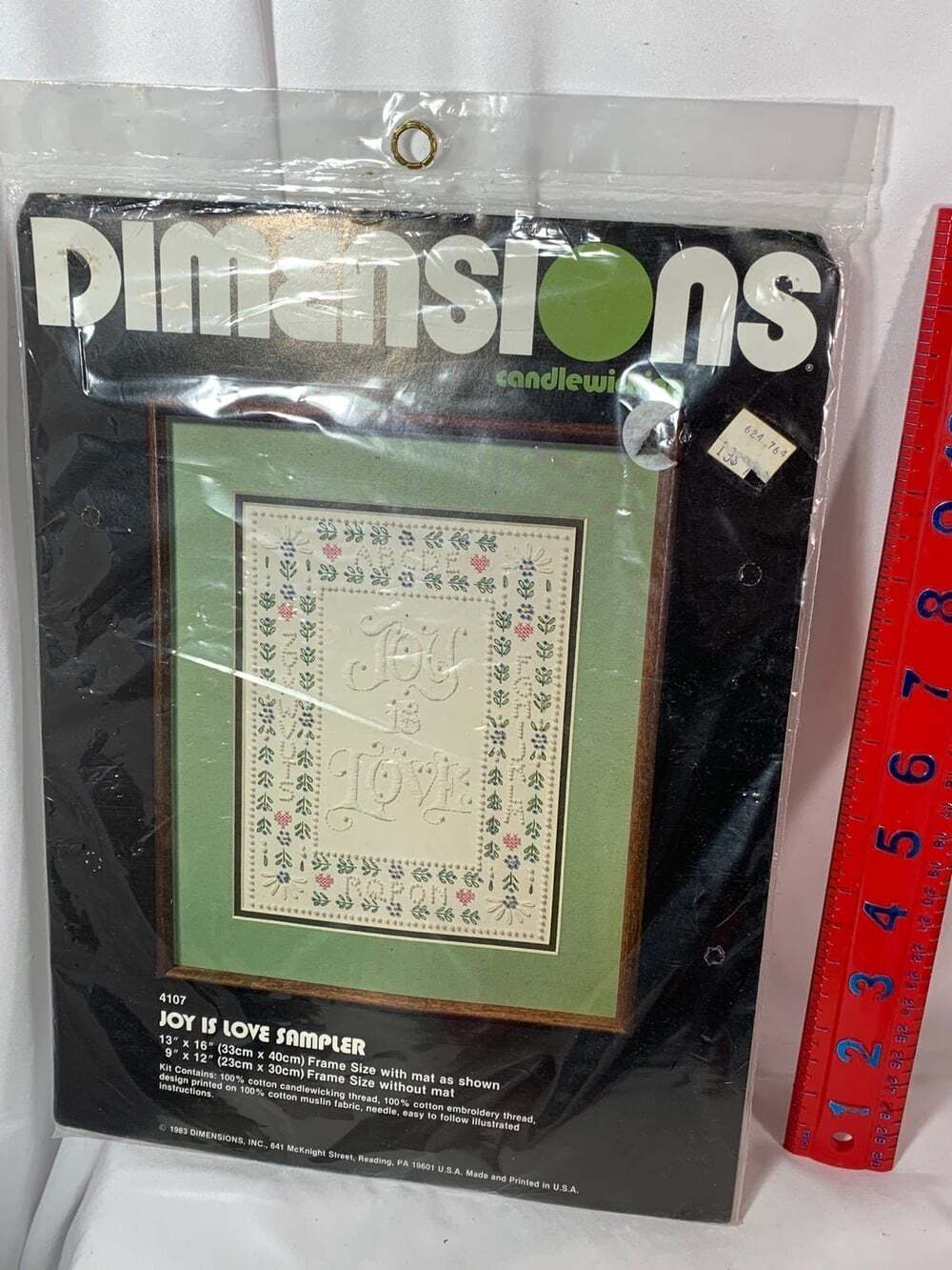 Embroidery Sampler Dimensions Joy is Love embroidery cross stitch kit